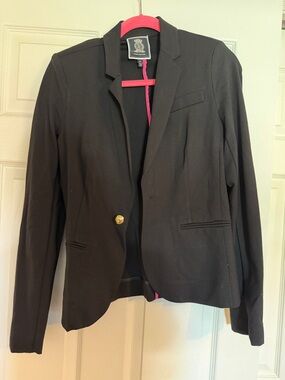 Juicy Couture Black Women's Single-Button Blazer with Gold Button